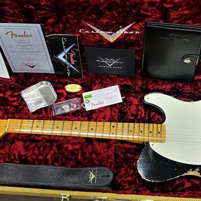 Fender Esquire Limited Edition, Reverse Esquire, Heavy Relic, Aged Black, 2022, APAC September Custom Shop Show Guitar 1950 - Aged Black for sale