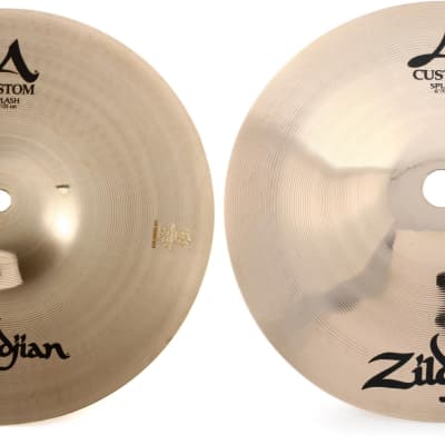 Zildjian 10 inch A Custom Splash Cymbal  Bundle with Zildjian 6 inch A Custom Splash Cymbal image 1