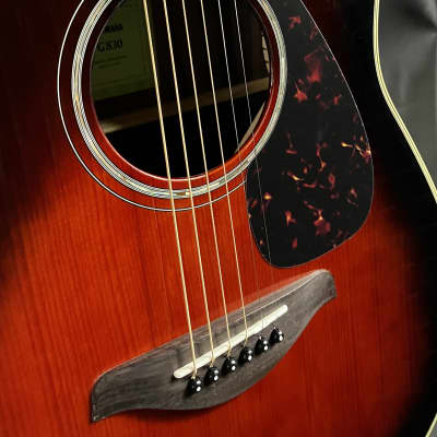 Yamaha FG830TBS Dreadnought Acoustic Guitar Tobacco Sunburst image 6