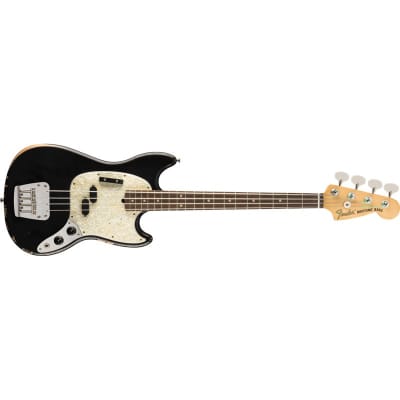 Fender JMJ Road Worn Mustang Bass, Black image 2