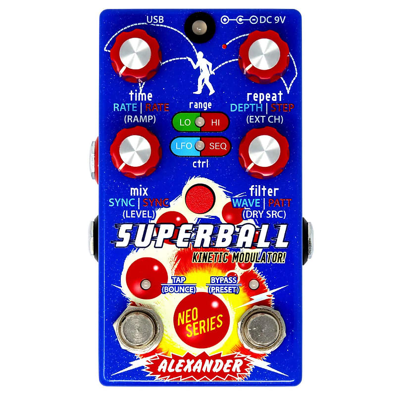 Alexander Pedals Superball Kinetic Modulator Delay Pedal image 1