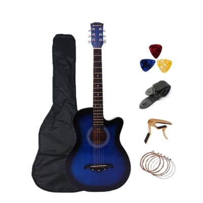 best acoustic guitar for beginners - blue / United States / 38 inches image 1