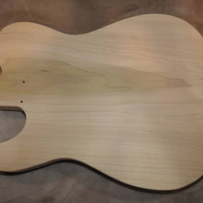 Unfinished Telecaster 1 Piece Poplar Body 2 Piece Book Matched Wenge Top Standard Tele Pickup Routes image 2
