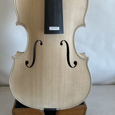 5 strings  Viola 16" unvarnished Stradi model solid flamed maple back spruce top hand made image 3