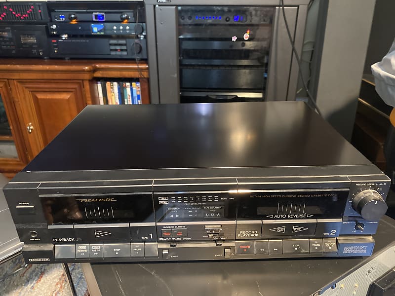 Realistic deck cassette Sct84 Black Reverb
