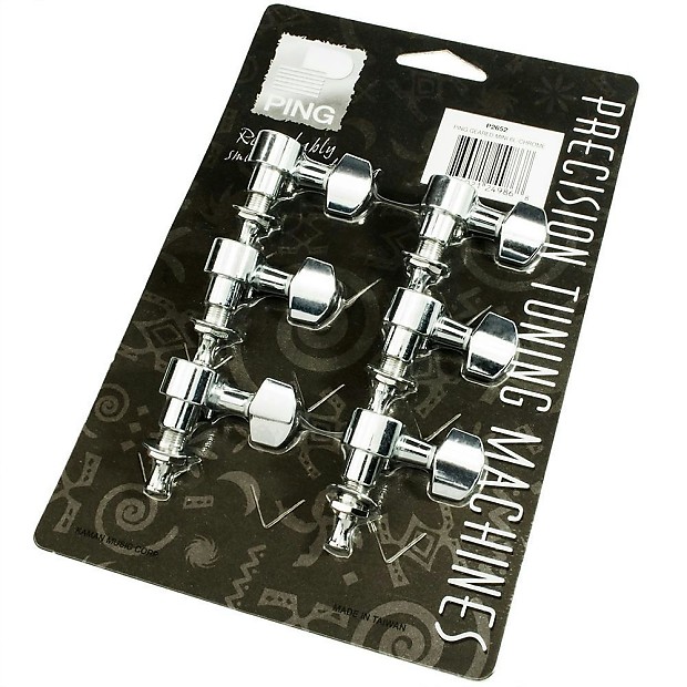 PING 2pin ScrewlessMount Guitar Tuners, 6inline CHROME Reverb