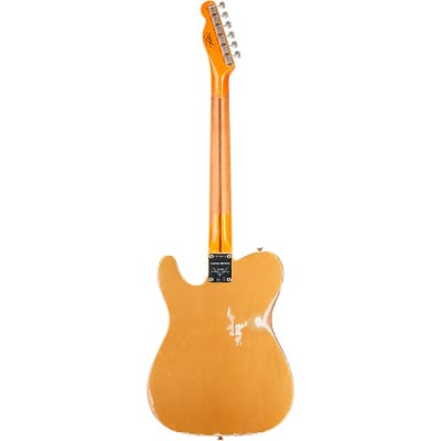 Fender Custom Shop '50s Vibra Telecaster Limited-Edition Heavy Relic Electric Guitar Aztec Gold image 4