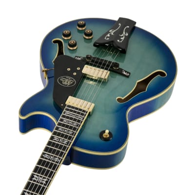 Ibanez Ltd Ed GB40THII-JBB George Benson Electric Guitar, Jet Blue Burst, 211201S17070366 image 2