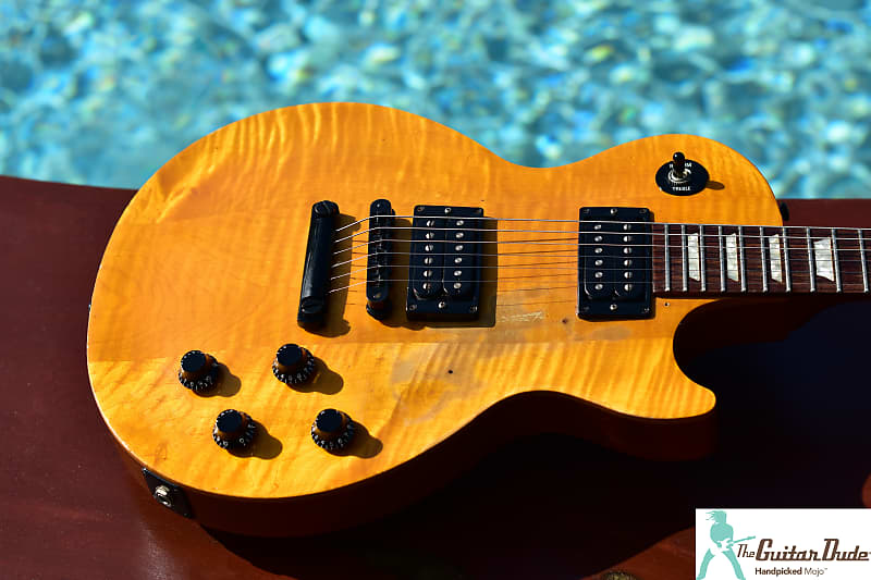 1996 Gibson Les Paul Studio Limited Edition - Flame Top Number 33 of 50 -  Natural Relic Amber Finish