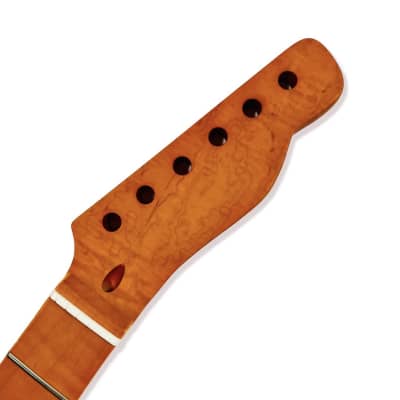 Tele-Style Amber Flame Maple Neck, Maple Fingerboard image 3