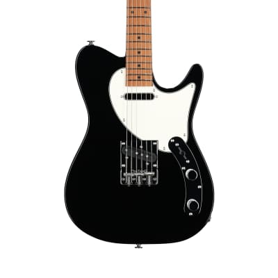 Ibanez Josh Smith Flat V Electric Guitar (with Case), Black, Blemished image 1