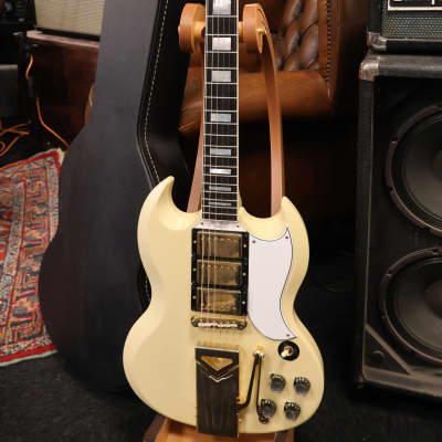Gibson 60th Anniversary 1961 SG Les Paul Custom Polaris White Sideways Vibrola (USED) image 1