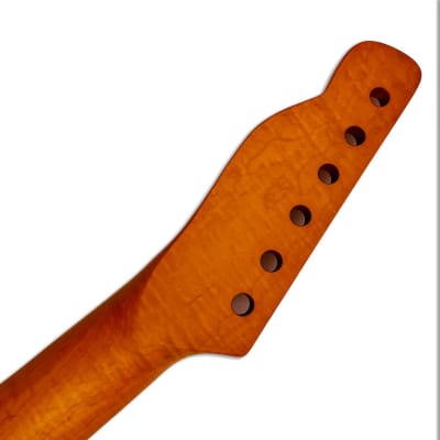 Tele-Style Amber Flame Maple Neck, Maple Fingerboard image 5