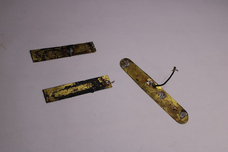 Vintage 1967 Fender Jazz Bass Brass Ground Shielding Plates Reverb