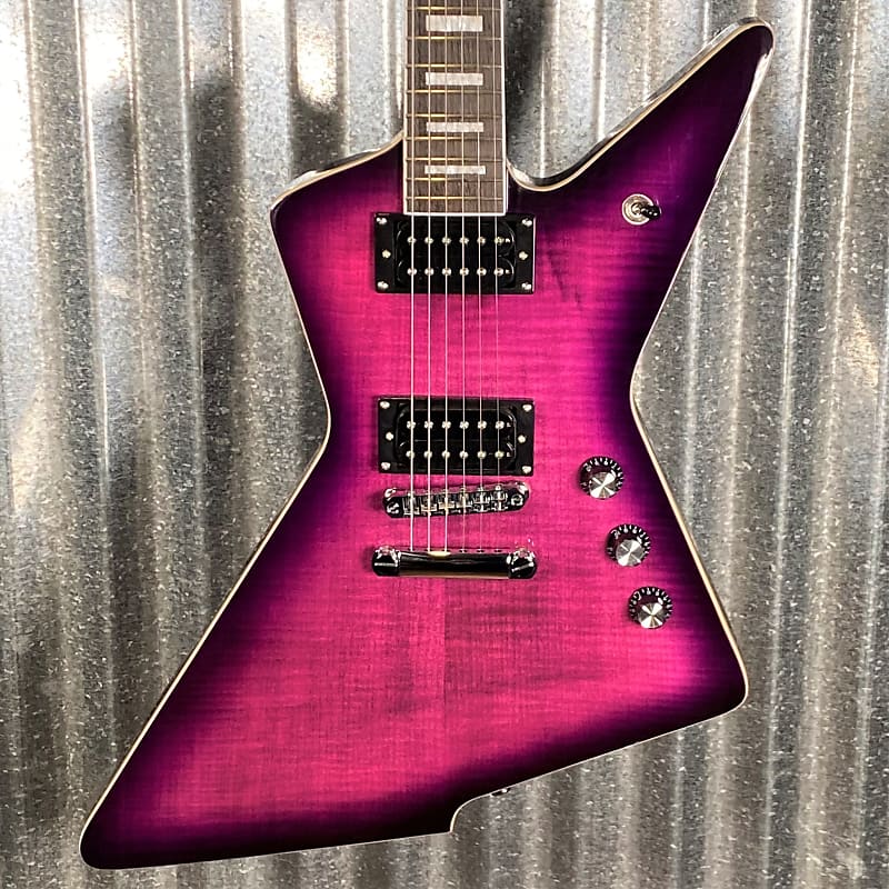 Westcreek Revenge Explorer Flame Transparent Purple Burst | Reverb