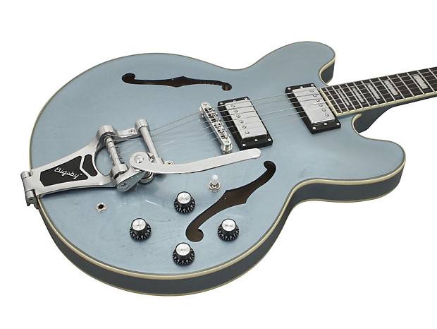 Epiphone ESS355 Pelham Blue Semi Hollow Electric Guitar w Gig Bag, Stand, Tuner and More image 1