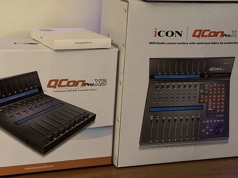 Icon QCon Pro X DAW Controller PLUS Pro XS 8 ch expander AND Icon QCon Pro X DAW Controller PLUS Pro XS 8 ch expander AND