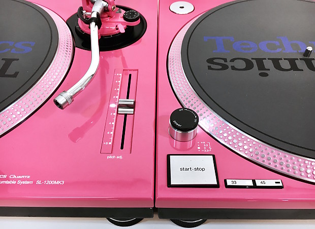 Technics SL-1200MK3 Pink with New Phono Cables | Reverb Technics SL-1200MK3 Pink with New Phono Cables | Reverb