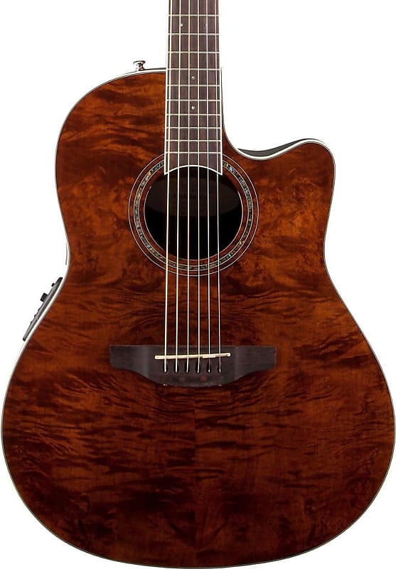 Ovation CS24P-NBM Celebrity Standard Exotic Mid Depth A/E Guitar, Dark Nutmeg image 1