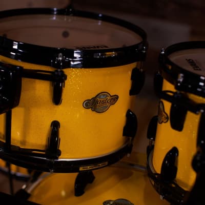 Pearl Masters Premium Maple (Mrp) 6 Piece Drum Kit, Canary Yellow Sparkle Lacquer (Pre Loved) image 8