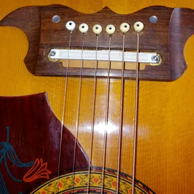 Terada FW505 Dreadnought Acoustic Guitar Vintage 1970s Cherry Sunburst Hummingbird Copy w/case image 20