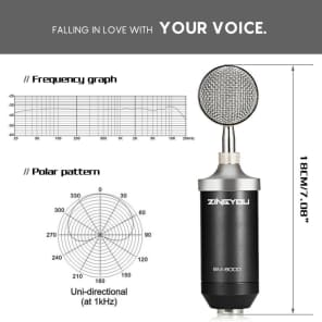 Studio Recording Condenser Microphone Set Professional XLR Condenser Mic w Accessories image 8