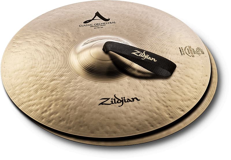 Zildjian 16" A Orchestral Classic Orchestral Medium Light Cymbal (Pair) A0751 642388104873 image 1