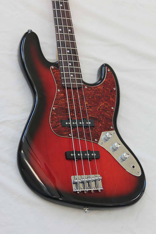 2008 Squier By Fender Jazz Bass Standard Series IV 4 String Electric Bass -  Antique Burst