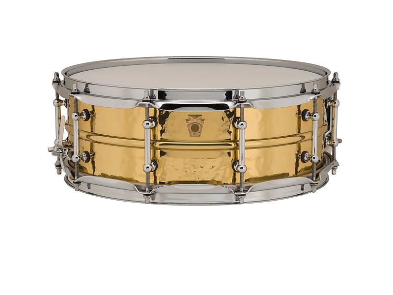 Ludwig LB420BKT Hammered Brass 5x14" Snare Drum with Tube Lugs image 1