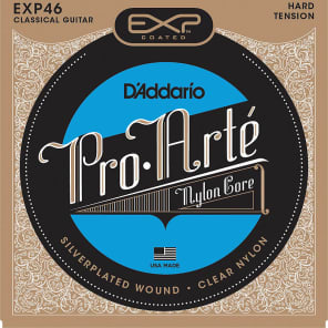 D'Addario EXP46 Coated Classical Guitar Strings, Hard Tension