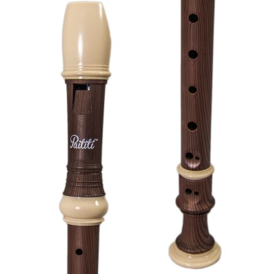 Paititi High Quality 8 Holes Soprano Recorder Wood Pattern ABS Plastic Baroque Style image 3