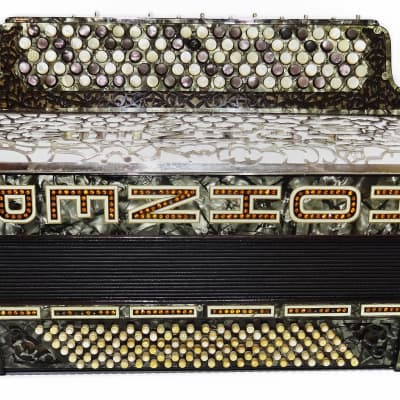 Vintage HOHNER Button Accordion made in Germany 5 Rows Original Bayan 2045, New Straps, Rich and Powerful Sound! image 4