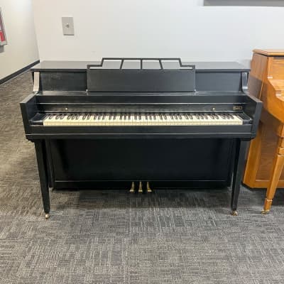 (SOLD)Kimball 38" Painted Black Consolette Piano c1955 #564375 image 1