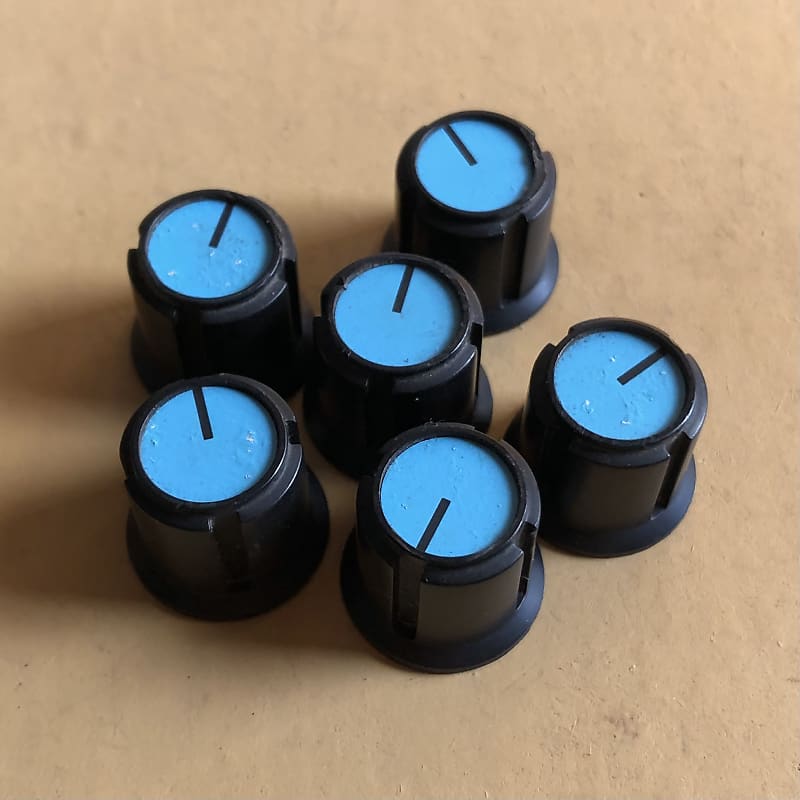 (6) 1980s Peavey Amp Knobs Blue Reverb