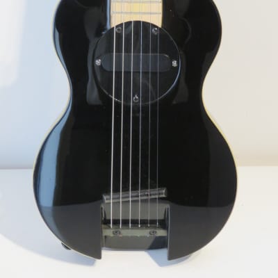 G# Sharp Oivin Fjeld  OF-1 Travel Guitar in Black with Gig Bag image 2