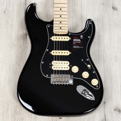 Fender American Performer Stratocaster HSS Electric Guitar Maple Black image 2
