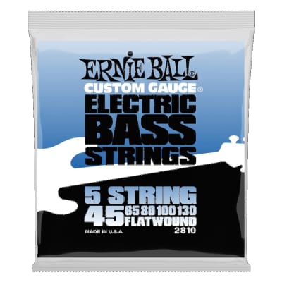 Ernie Ball Flatwound 5-string Electric Bass Strings - 45-130 Gauge 2810 image 1