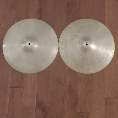 VINTAGE 14” ZYN HI-HAT Cymbals - 1960’s by Premier - Made In England image 1