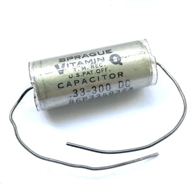 Sprague Vitamin Q Audio grade paper in oil capacitor MIL-specs 0,33uF / 300VDC for sale