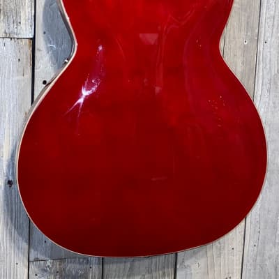 2021 Hagstrom Viking Wild Cherry Transparent Electric Semi Hollowbody, Help Support Small Business ! image 10