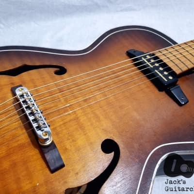Kay/Harmony N-3 Player-Grade "The Gutbucket" Archtop w/ Goldfoil Pickup (1950s, Antique Burst) image 13