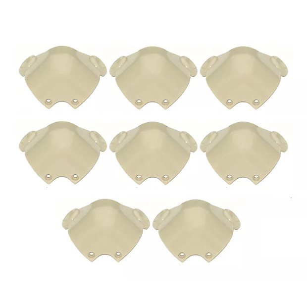"Modern Two Pin" Creme Color Genuine Vox Plastic Corners - Set of Eight image 1
