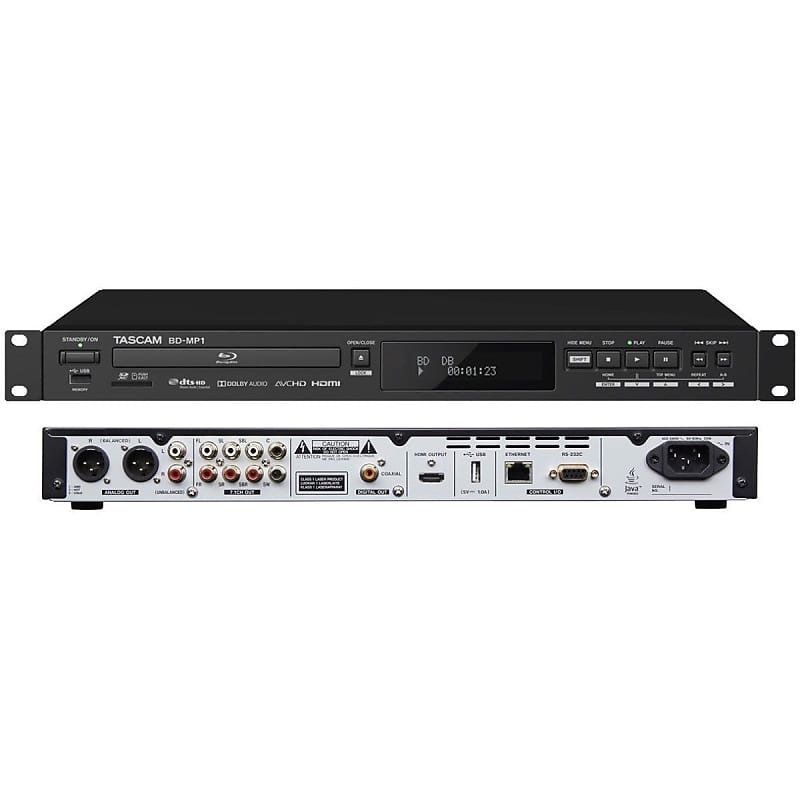 Tascam BD-MP1 Rackmount Blu-ray and USB Media Player [Open Box