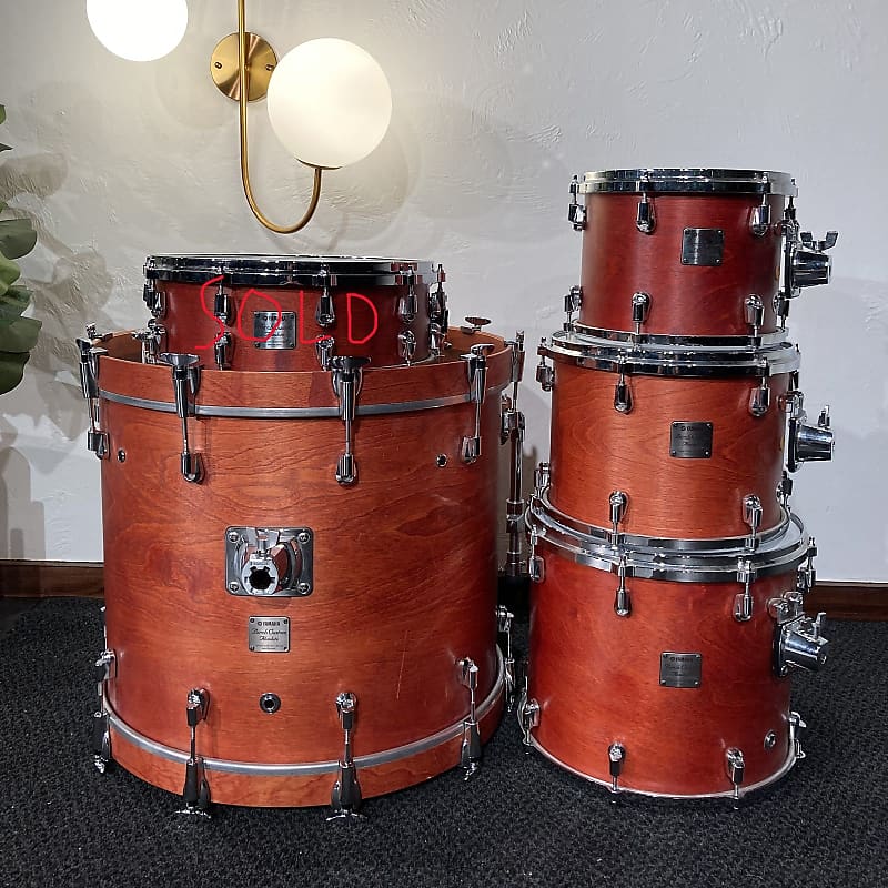 Yamaha Birch Custom Absolute Drum Set wCases Reverb