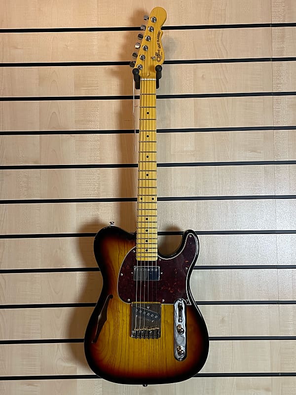 G&L Tribute Asat Classic Bluesboy Semi-Hollow 3TS 3-Tone Sunburst Electric  Guitar