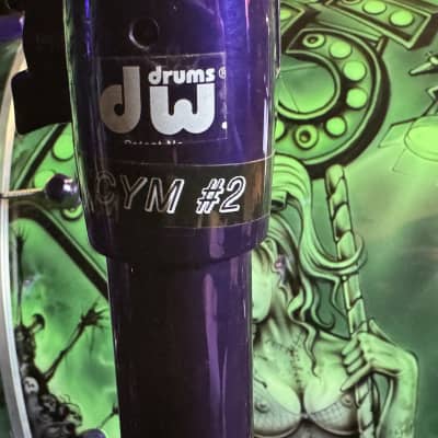 Rikki Rockett's Poison, Rockett Drum Works "Zombie" Kit: 22", 12", 14", 16", 6x14" Snare. Purple Hardware 2012 - Custom Graphics By Craig Fraser. SIGNED! image 20