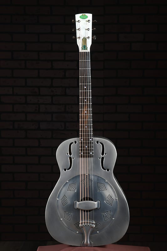 Regal RC-1 Metal Body Style-O Duolian Guitar-- Brushed Nickel-Plated Steel image 1