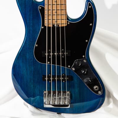 Bacchus Global WL5-ASH/RSM 2020 5 String Jazz Bass Blue Roasted Maple Amazing Neck US Seller image 3