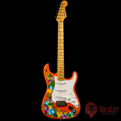 Fender Masterbuilt Greg Fessler 1956 Stratocaster NOS Madison Roy Flower Power Artwork Blem image 4