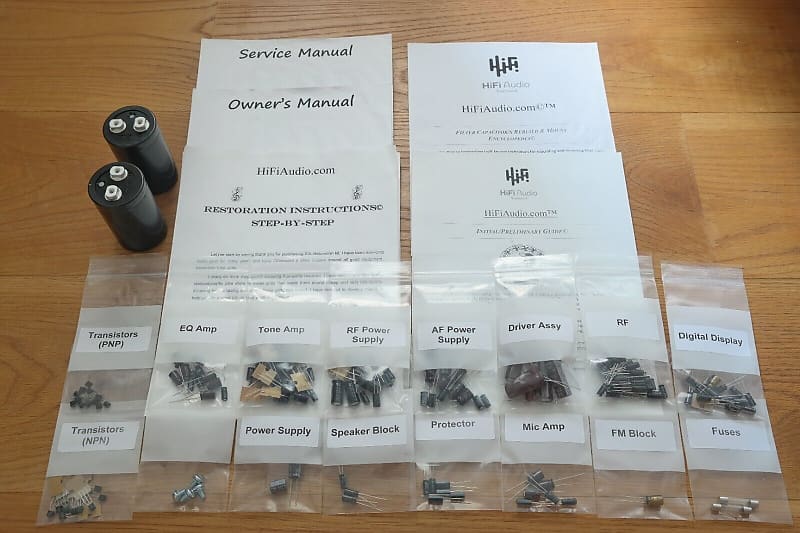 Sansui G9700 restoration kit filter capacitor repair rebuild fix  			